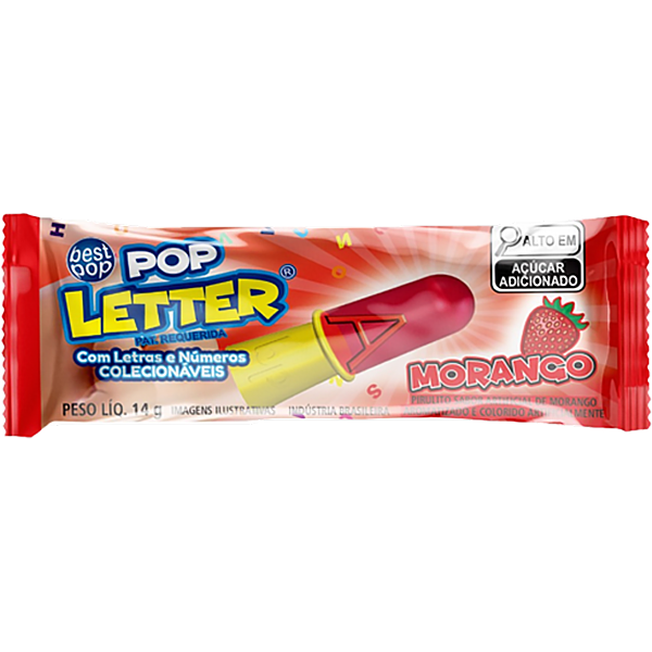 Pirulito Pop Letter Morango