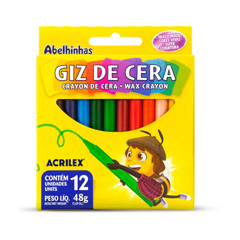 Giz de Cera 12 unidades - 48g