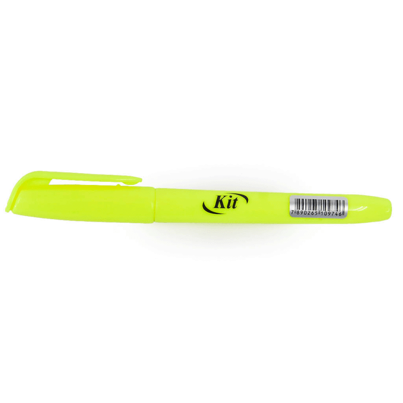 Kit - Marca Texto Fluorescente - Tinta Amarela